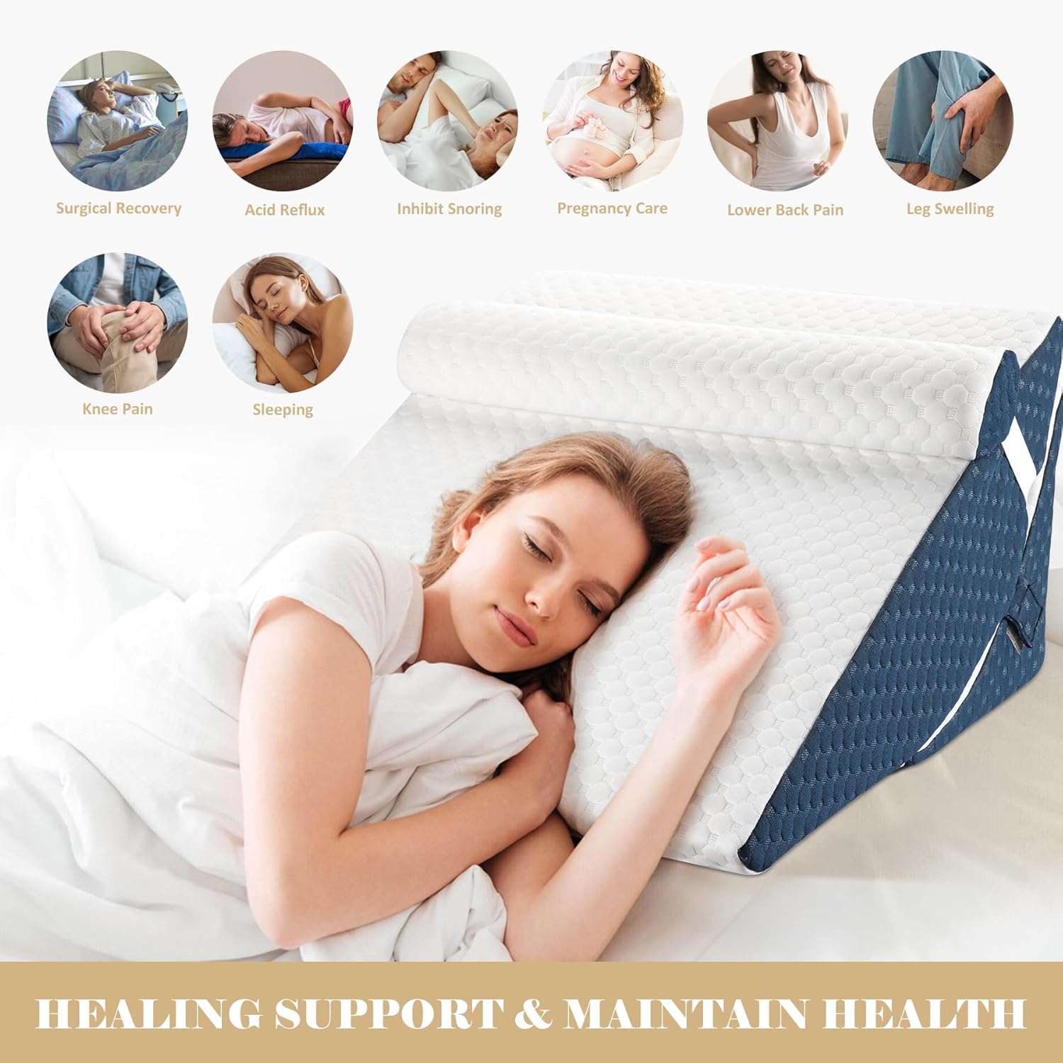 Thumbnail 6 de WENRENER wedge pillow for sleeping 7 & 12 inch