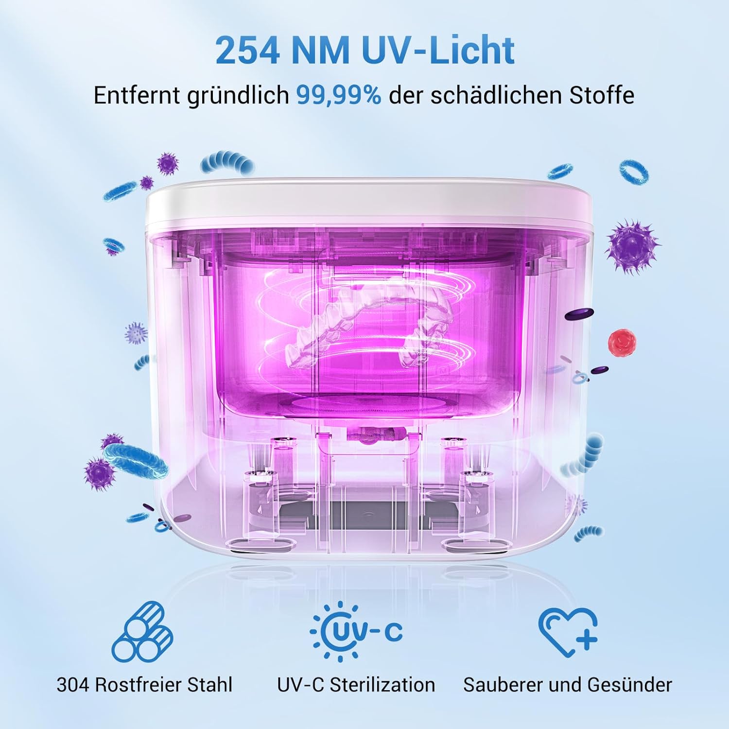 Thumbnail 2 de Ultraschallreinigungsgerät 48000Hz – 300ML Reinigungsbehälter