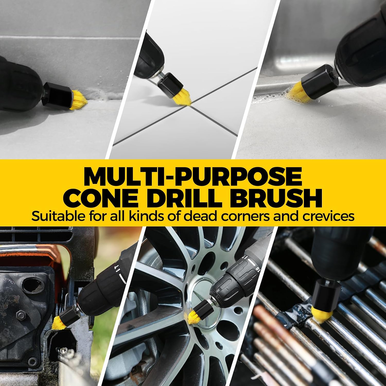 Detalle de Holikme Model 1 Drill Brush Attachment Set, 30-Piece with 1/4-Inch Connector