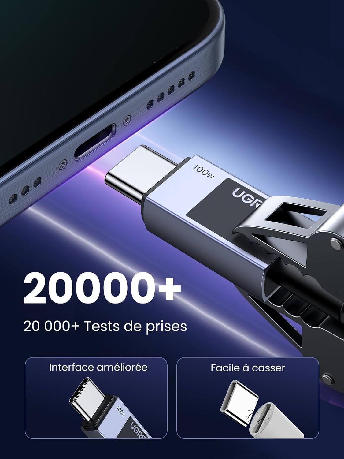 Thumbnail 4 de UGREEN Câble USB C PD 100W rapide ⚡