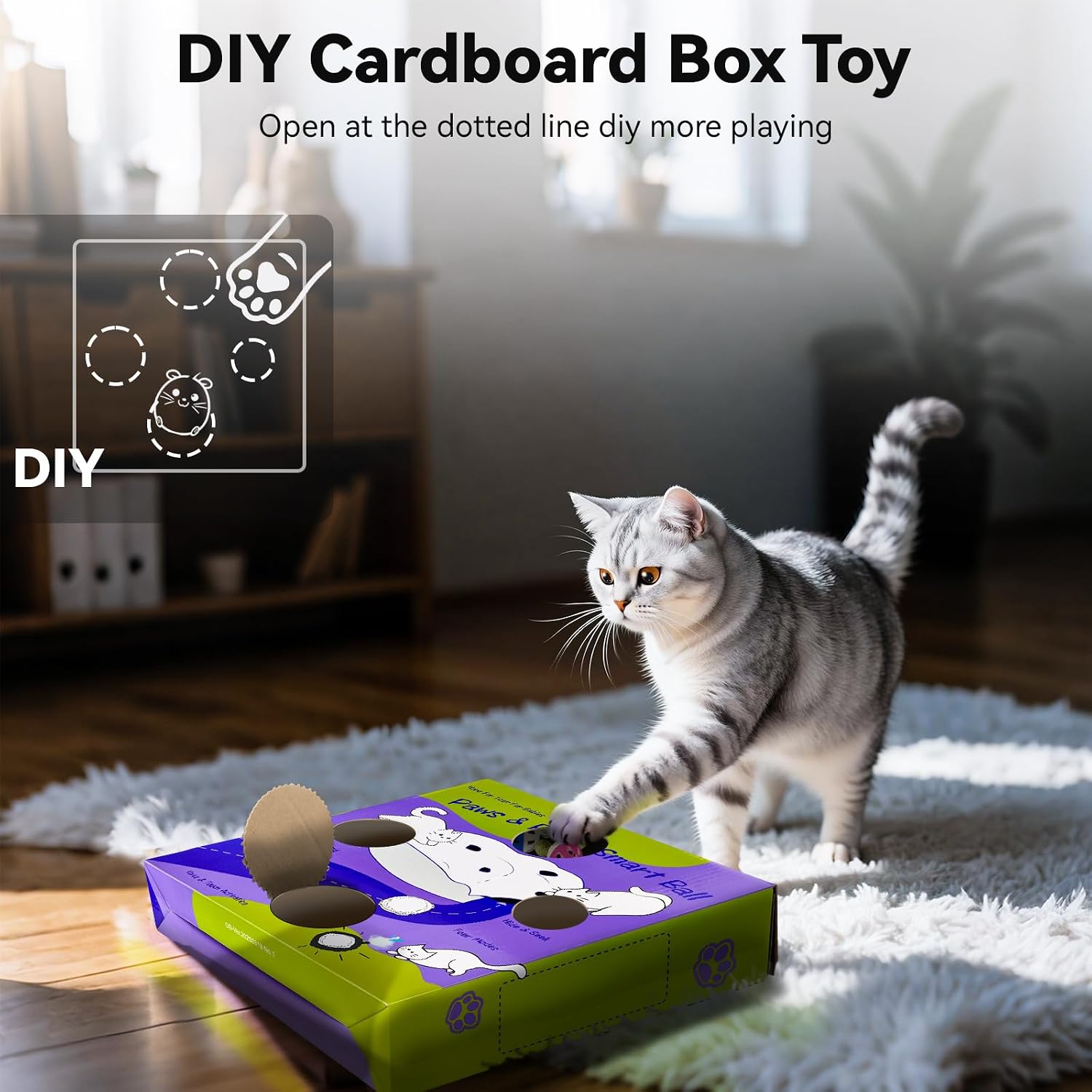 Thumbnail 6 de GoldenSun Interactive Smart Moving Ball Kitten Toy