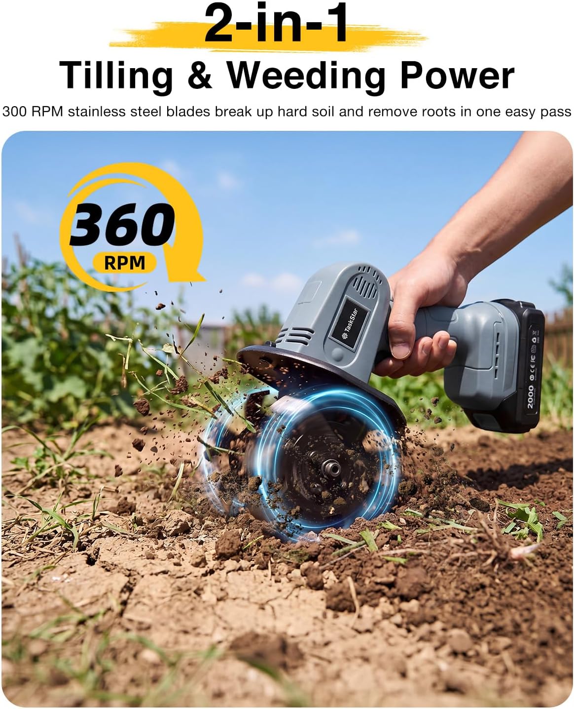 Detalle de Cordless Garden Tiller 20V