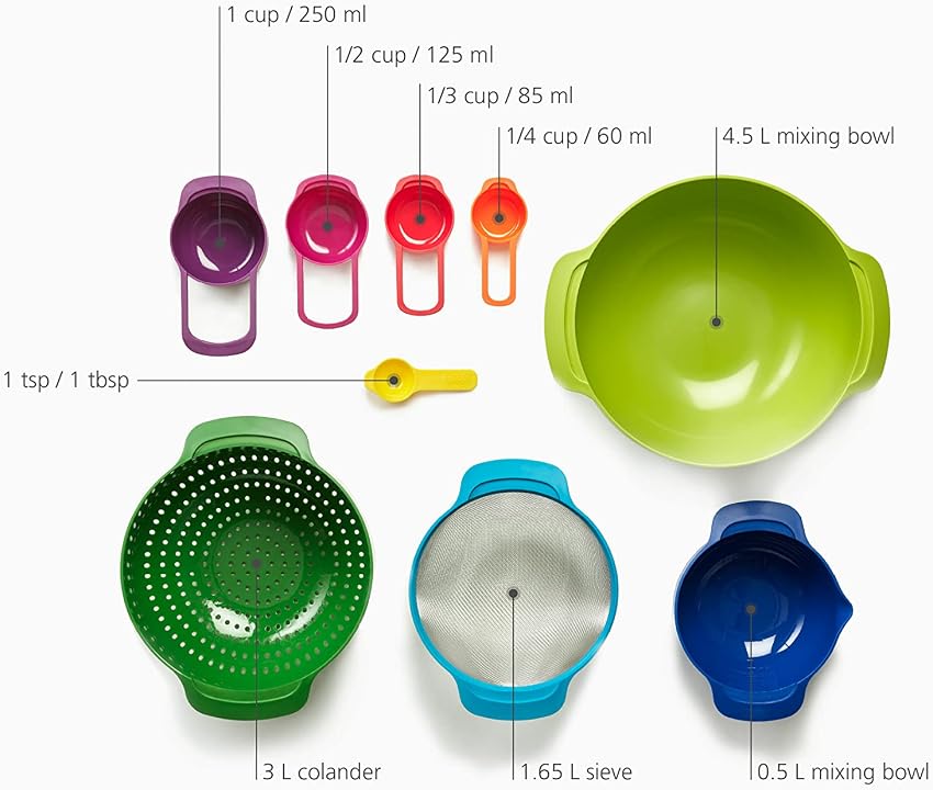 Detalle de Joseph Joseph Nest 9 Plus Juego de 9 piezas apilables 🍽