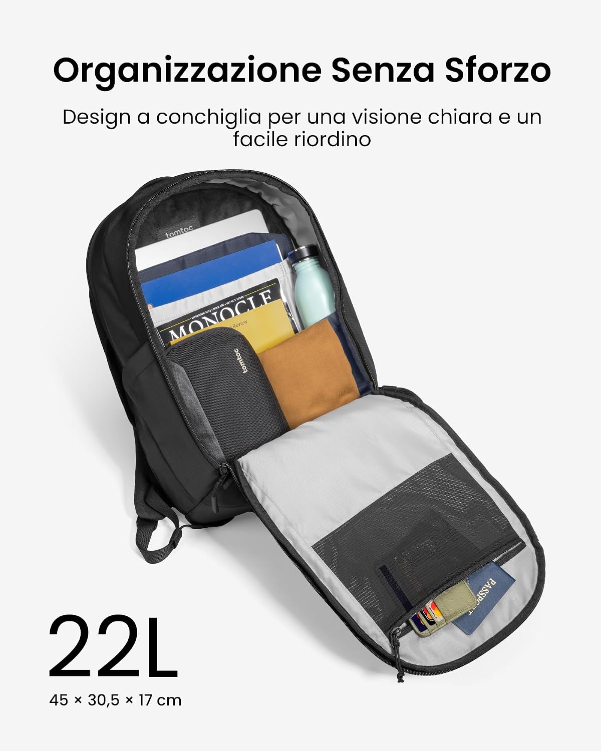 Detalle 2 de tomtoc Zaino porta PC 22L