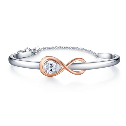 Detalle de Lyniuoy Infinity Two-Tone 18K Gold Plated Bracelet for Women