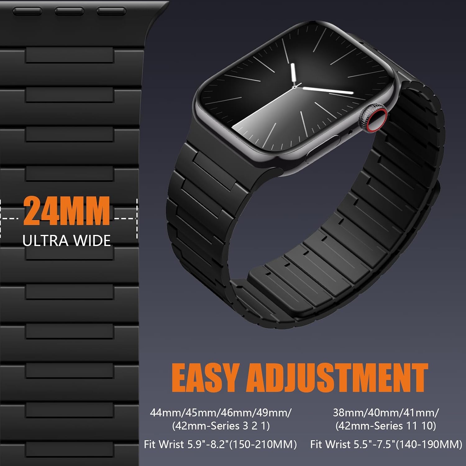 Thumbnail 3 de SNBLK Magnetic Silicone Apple Watch Band