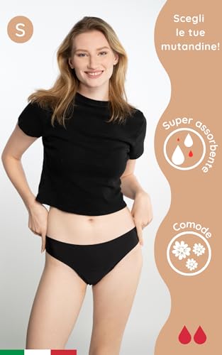 Detalle de NoBlood Slip Ciclo Nylon Senza Cuciture Flusso Moderato – Jade Nero XXS
