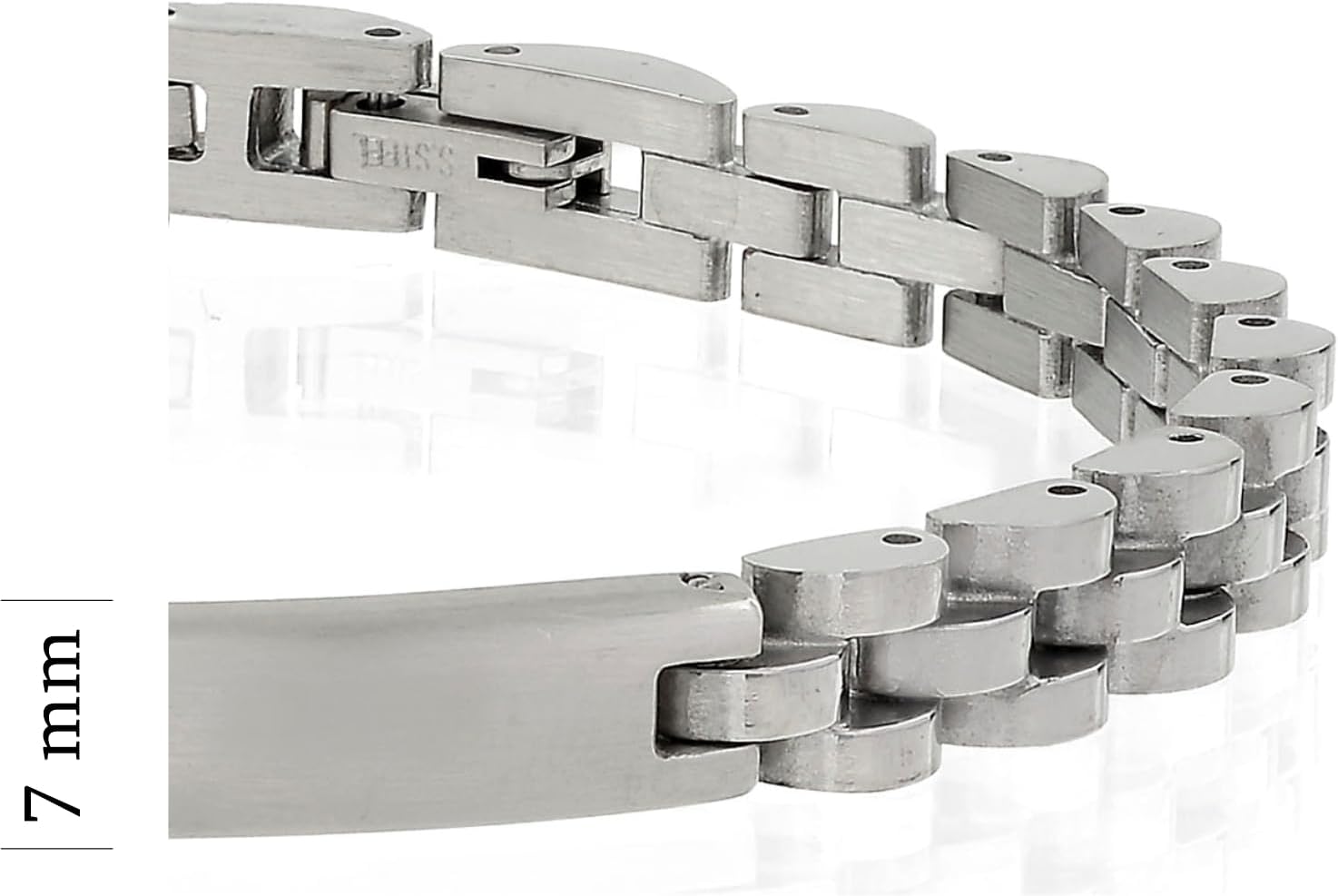 Thumbnail 2 de Bracciale uomo in acciaio inox 316L con trattamento PVD – 23 cm, regolabile e confezione regalo | 10:10