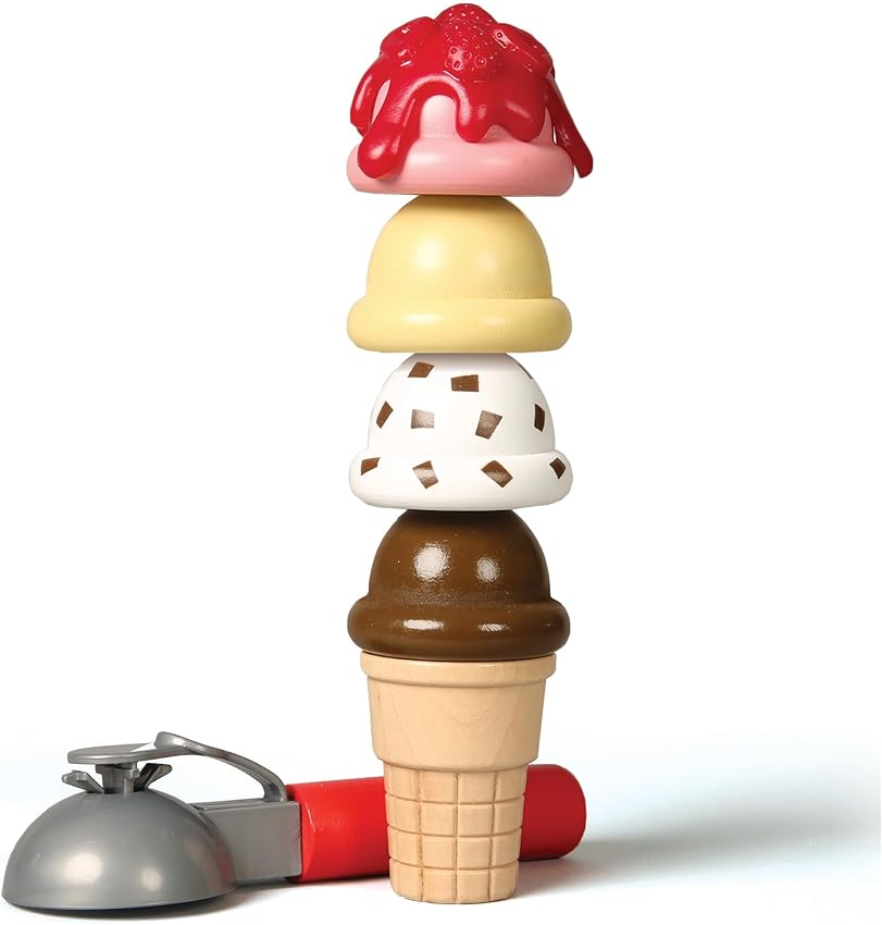 Detalle 2 de Melissa & Doug Heladería de Madera 🍦 Juego de Imitación y Creatividad