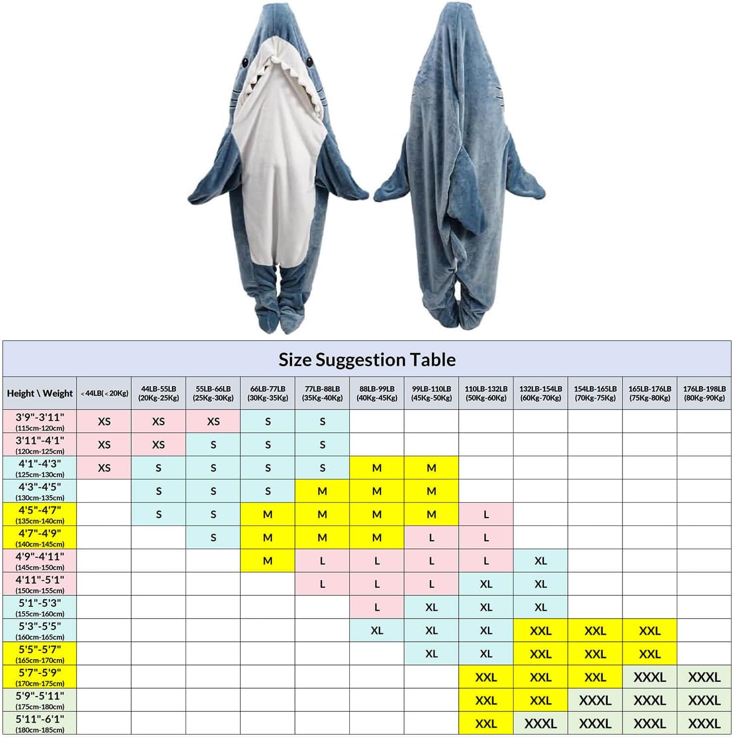 Thumbnail 4 de inkArts Shark Onesie for Kids & Adults