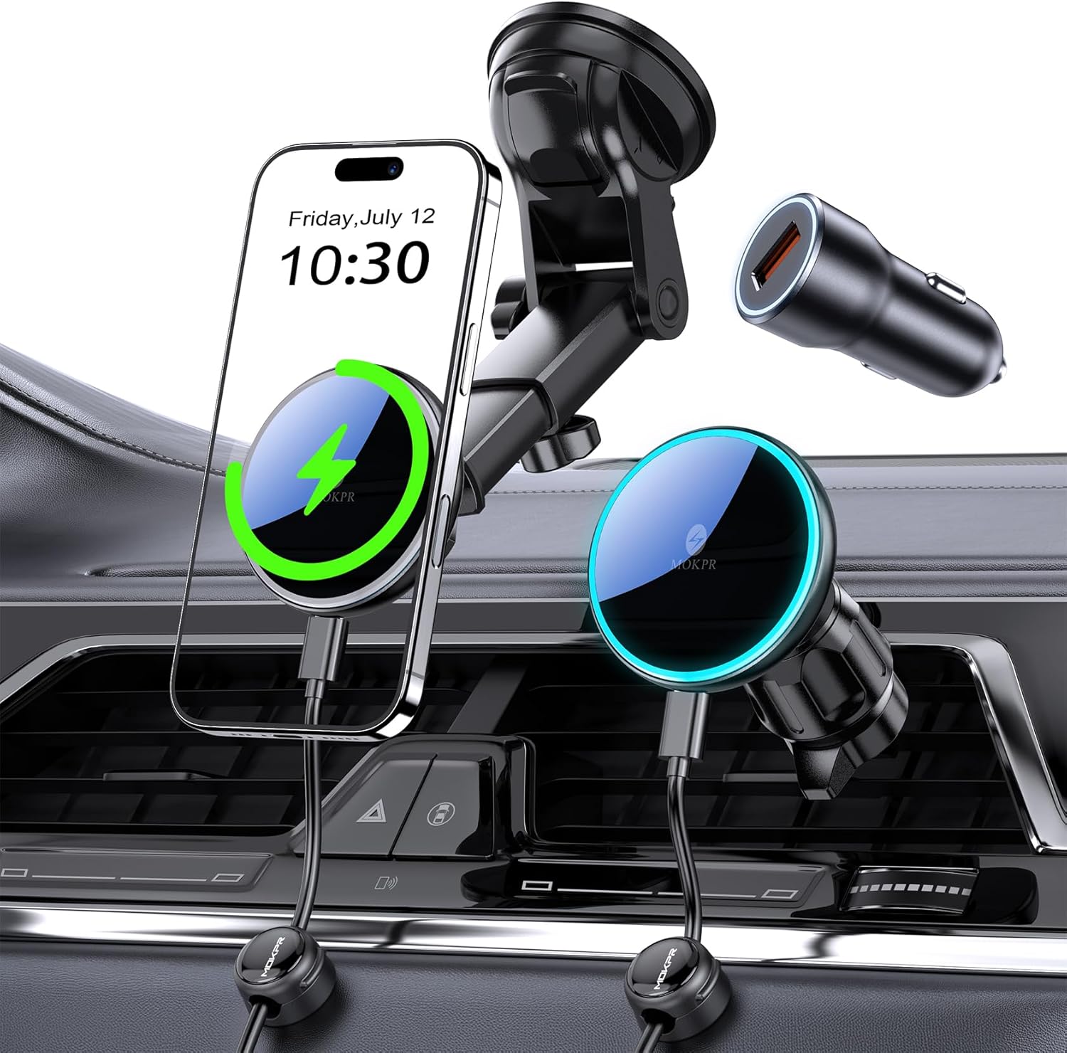 Thumbnail 6 de MOKPR MagSafe car mount charger 15W