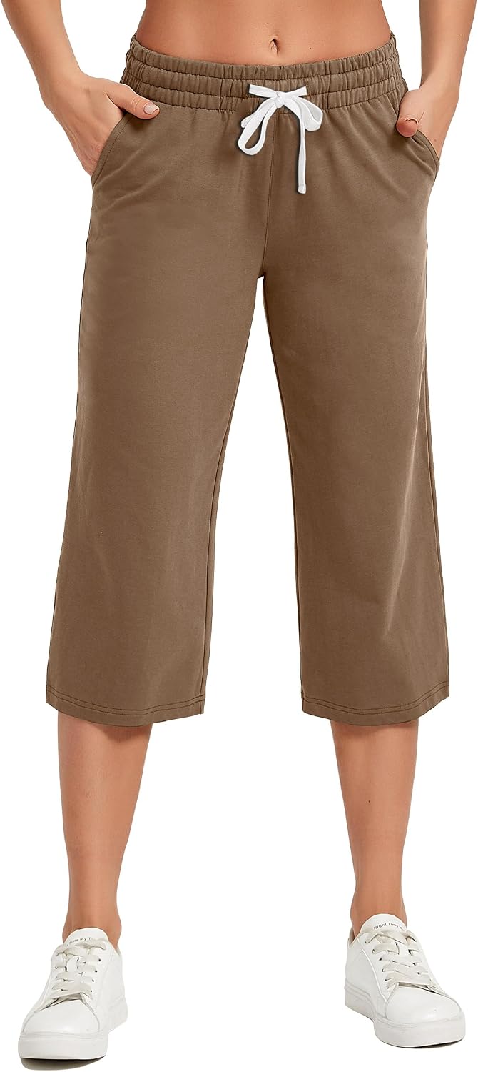Thumbnail 6 de SPECIALMAGIC Women Capri Pants Cotton Yoga Wide Leg Pajama Pants Capris Sweatpants