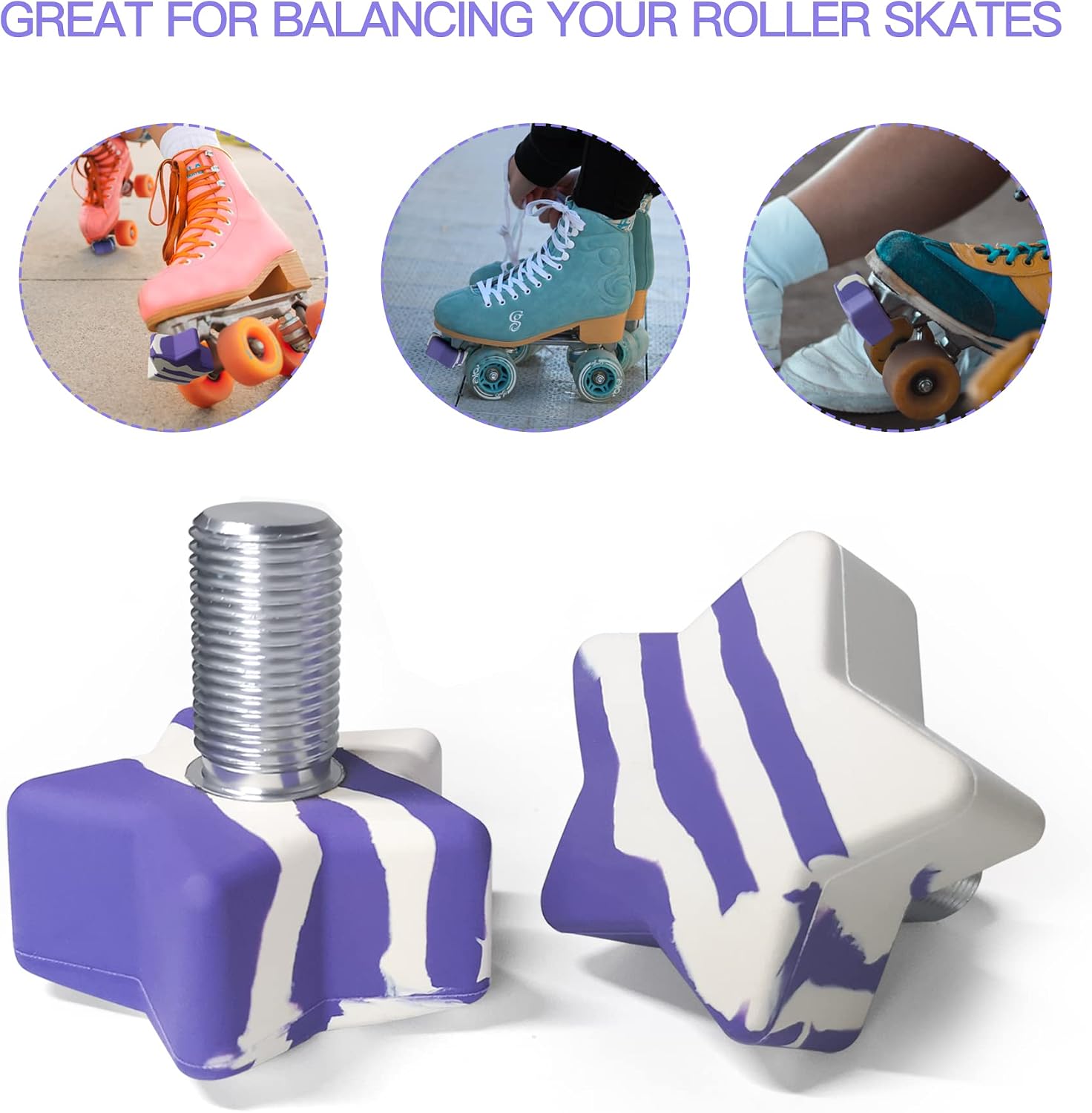 Detalle de TUCANA roller skate toe stops, 5/8-inch bolt