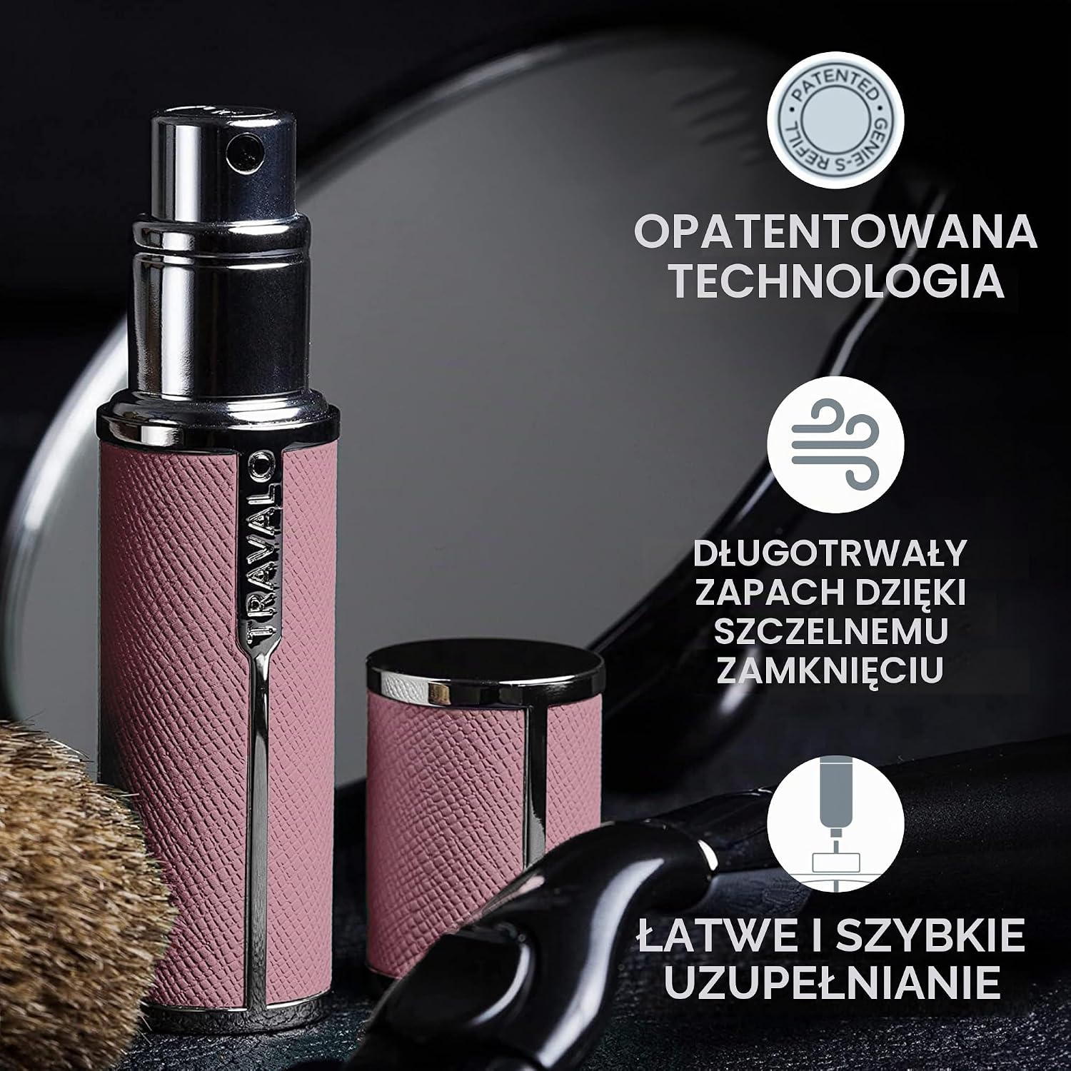 Thumbnail 2 de Travalo Milano HD Elegance – różowy atomizer do perfum 5 ml wielokrotnego użytku