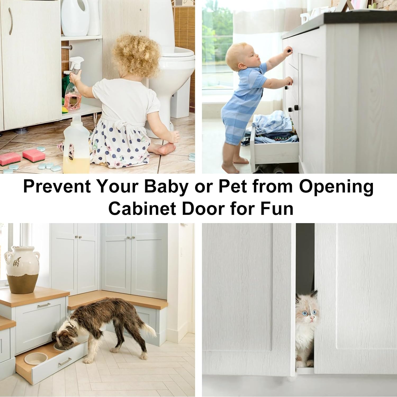 Thumbnail 6 de Chiudiporta calamita Jiayi, 12 pezzi adesivi per chiusura magnetica ultra sottile