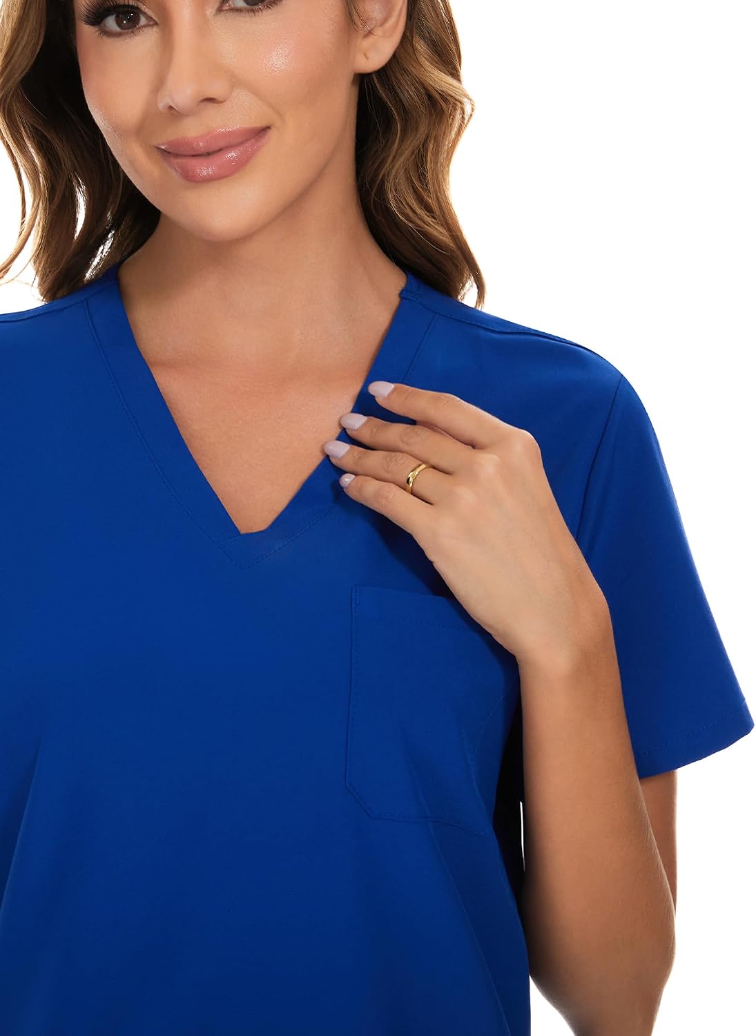 Detalle 2 de COZYFIT Women's Scrub Set with V-Neck Top, Jogger Pants and Stretch Fabric