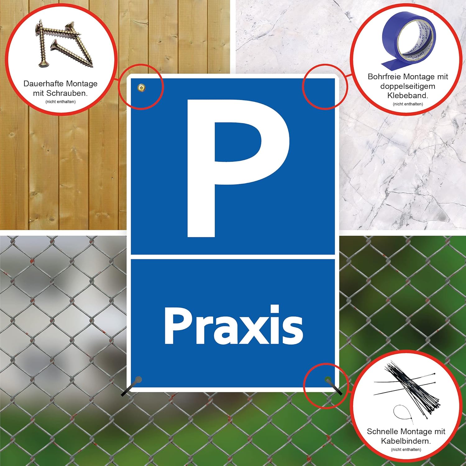 Thumbnail 2 de XXL Praxis Parkplatzschild 30x40 cm