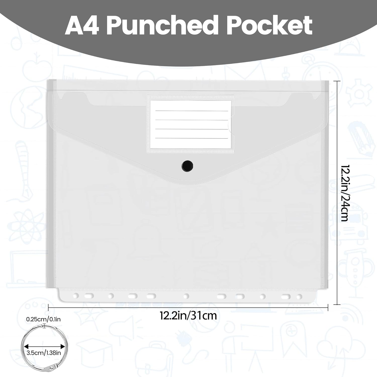 Thumbnail 1 de TOOELMON Dokumentenmappe A4 20 Stück 📁