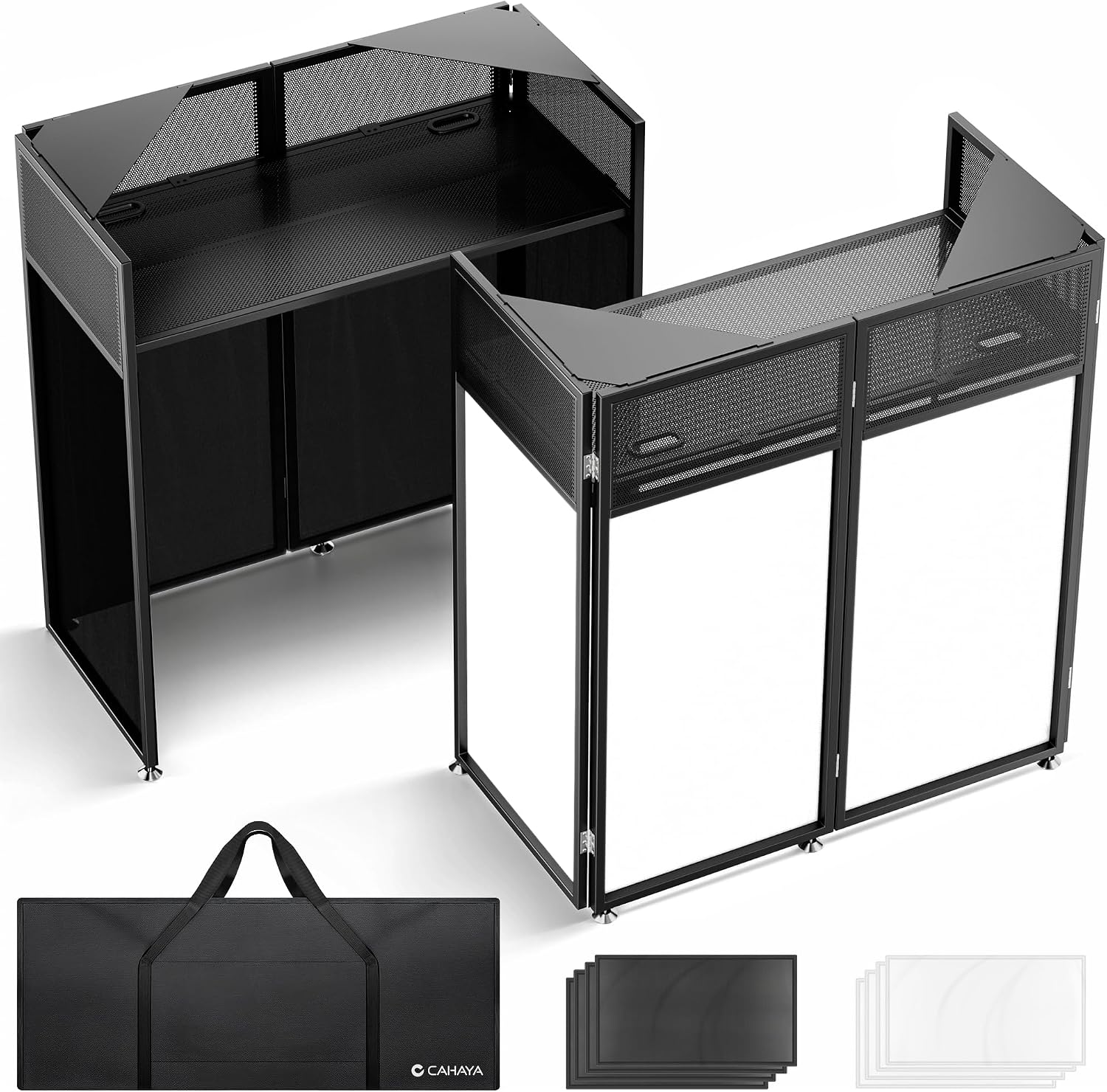 Detalle de CAHAYA US-CDB0023 Foldable Portable DJ Booth with Metal Frame and Scrims