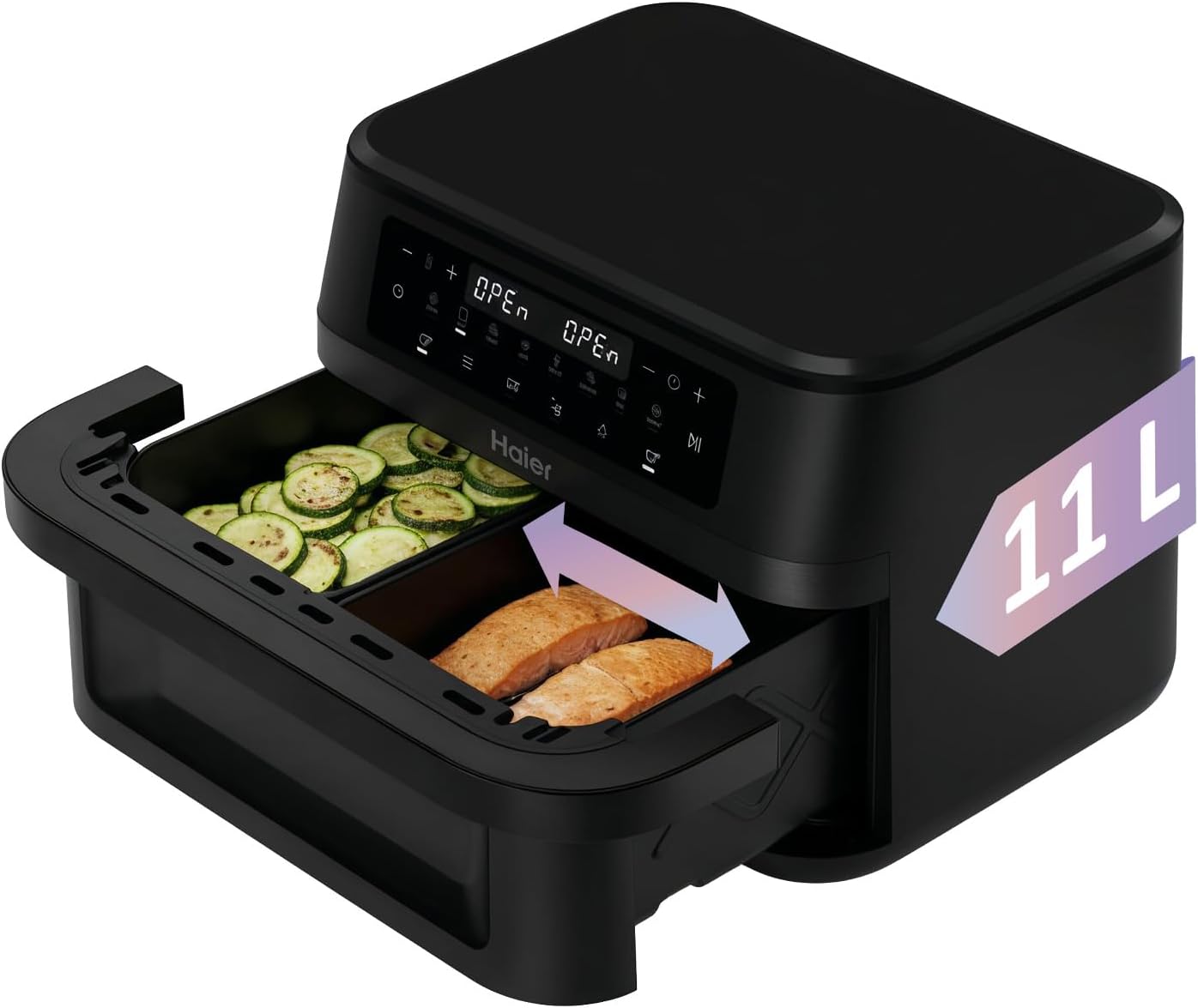 Detalle de Haier Heißluftfritteuse Flex I 11 L Dual