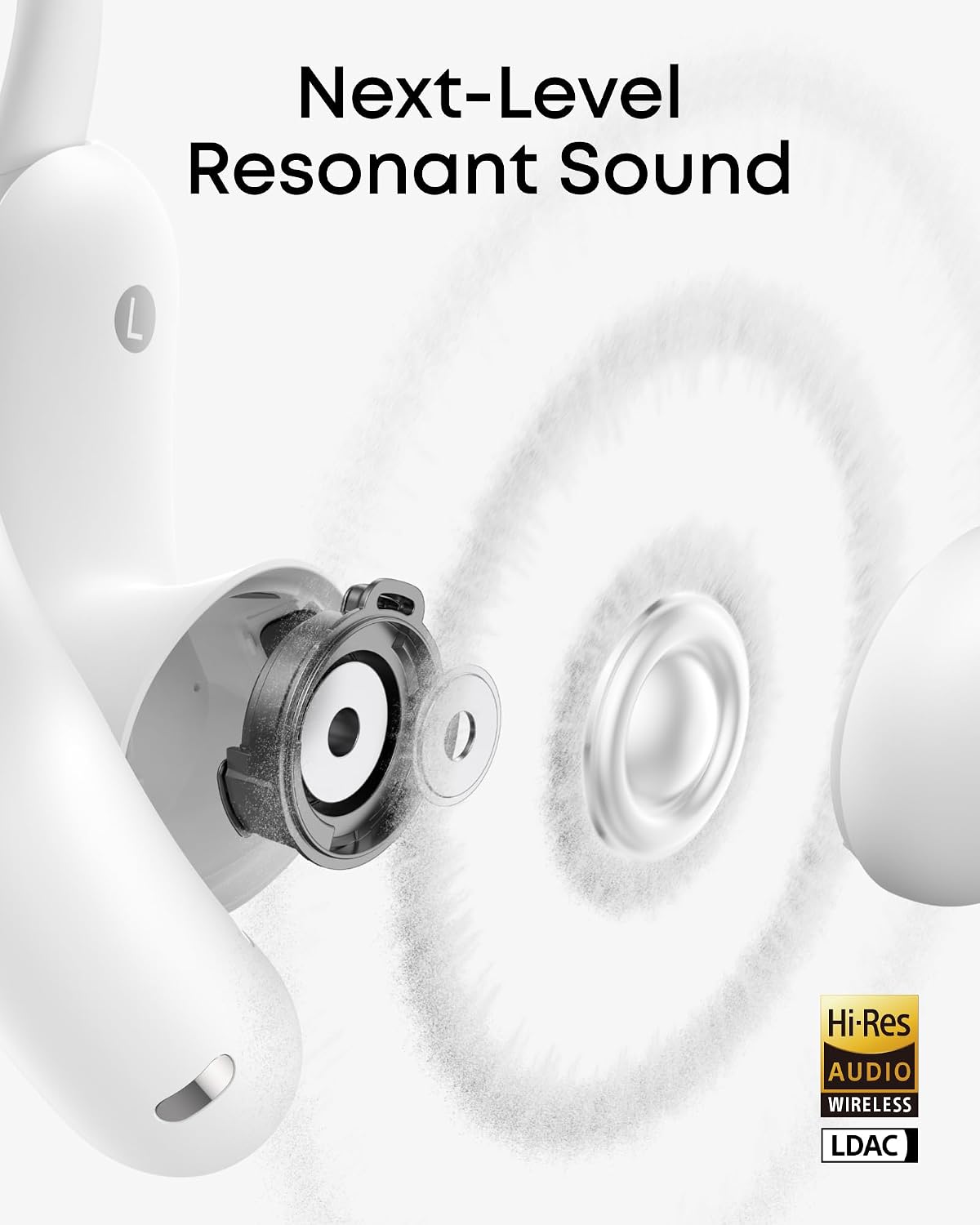 Detalle de soundcore AeroFit 2 Pro by Anker: 2-in-1 Hybrid Earbuds with Awareness and Focus Modes