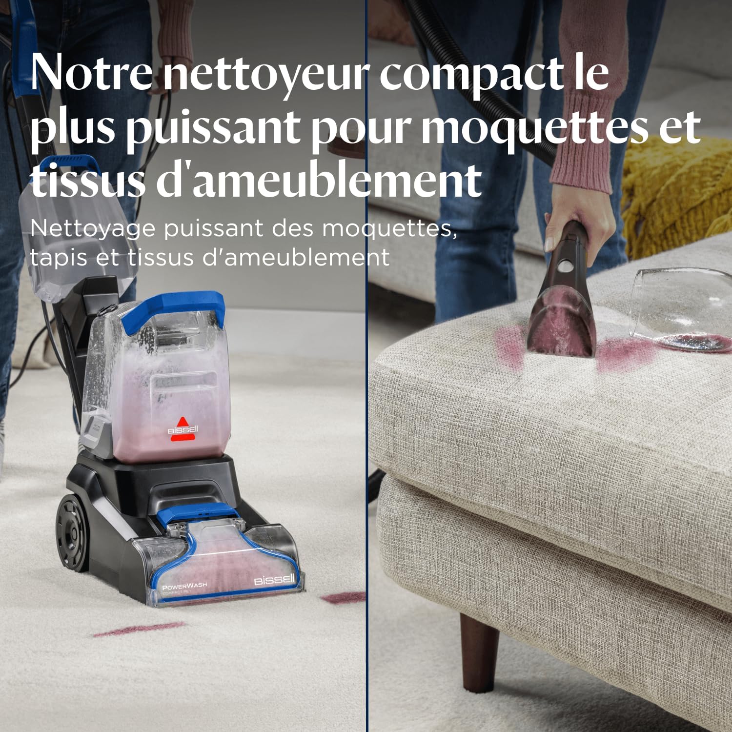 Detalle de BISSELL PowerWash Compact Pet 4058N, shampouineuse pour taches et odeurs d’animaux (600W)