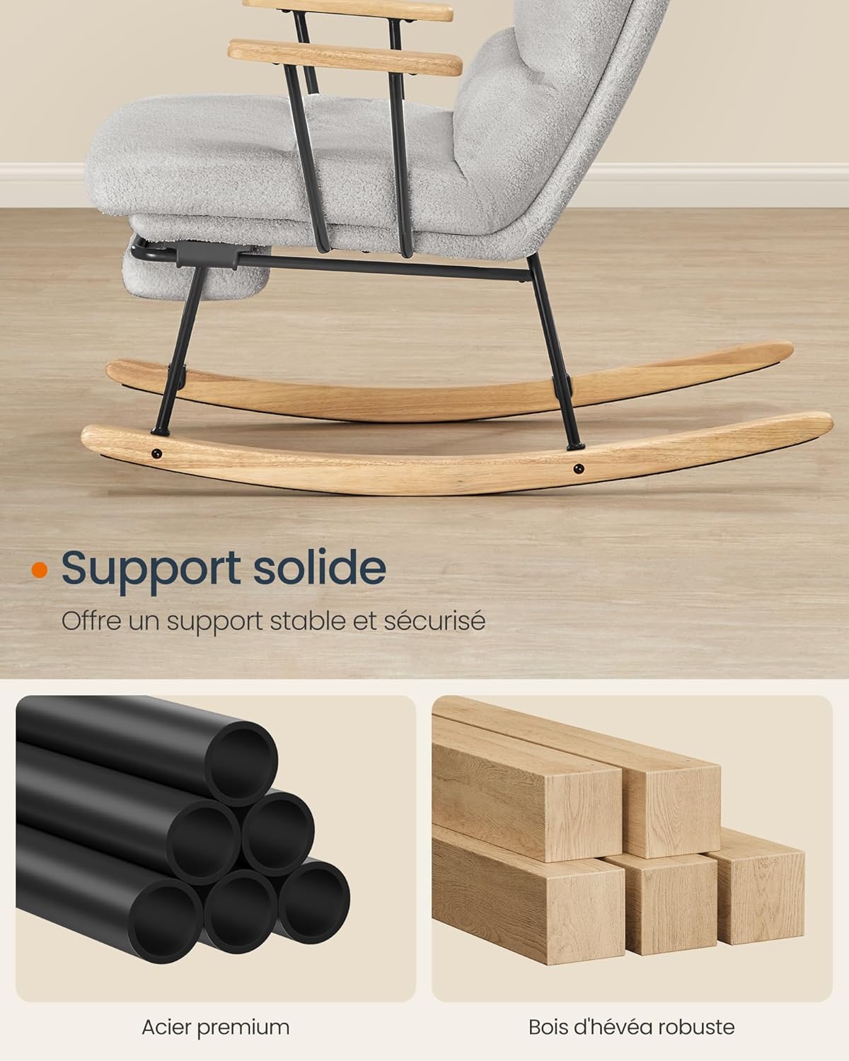 Thumbnail 5 de SONGMICS HOME Fauteuil à bascule 160 kg