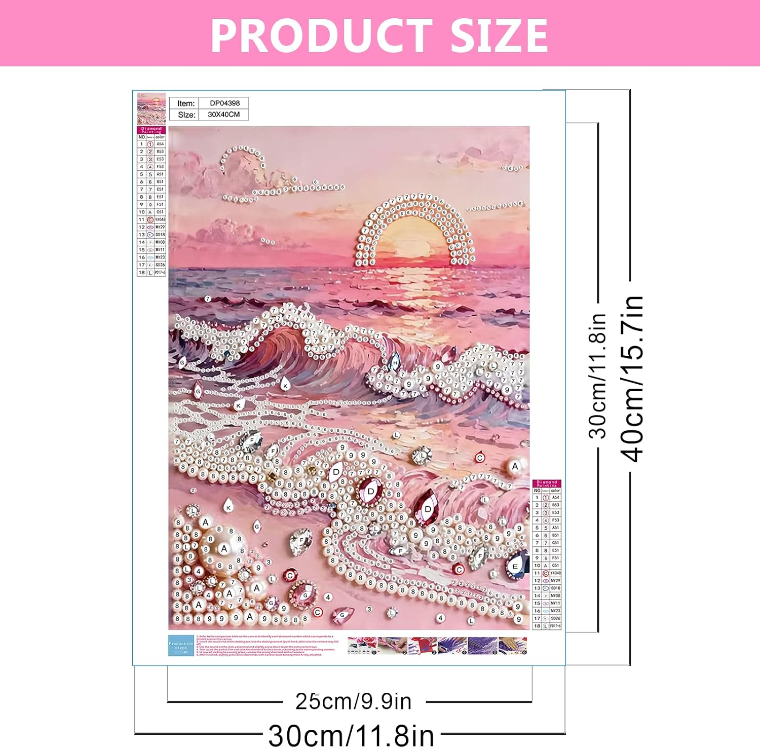 Detalle 2 de Diamond Painting Kit, 12 x 16 Inch