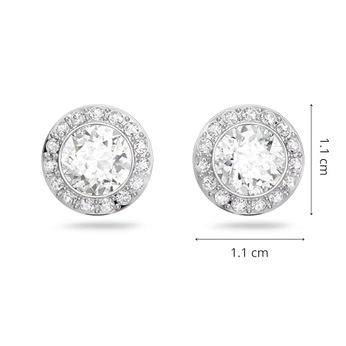 Thumbnail 7 de Swarovski Femme Earrings, Angelic Studs with Crystals in Rhodium Plating