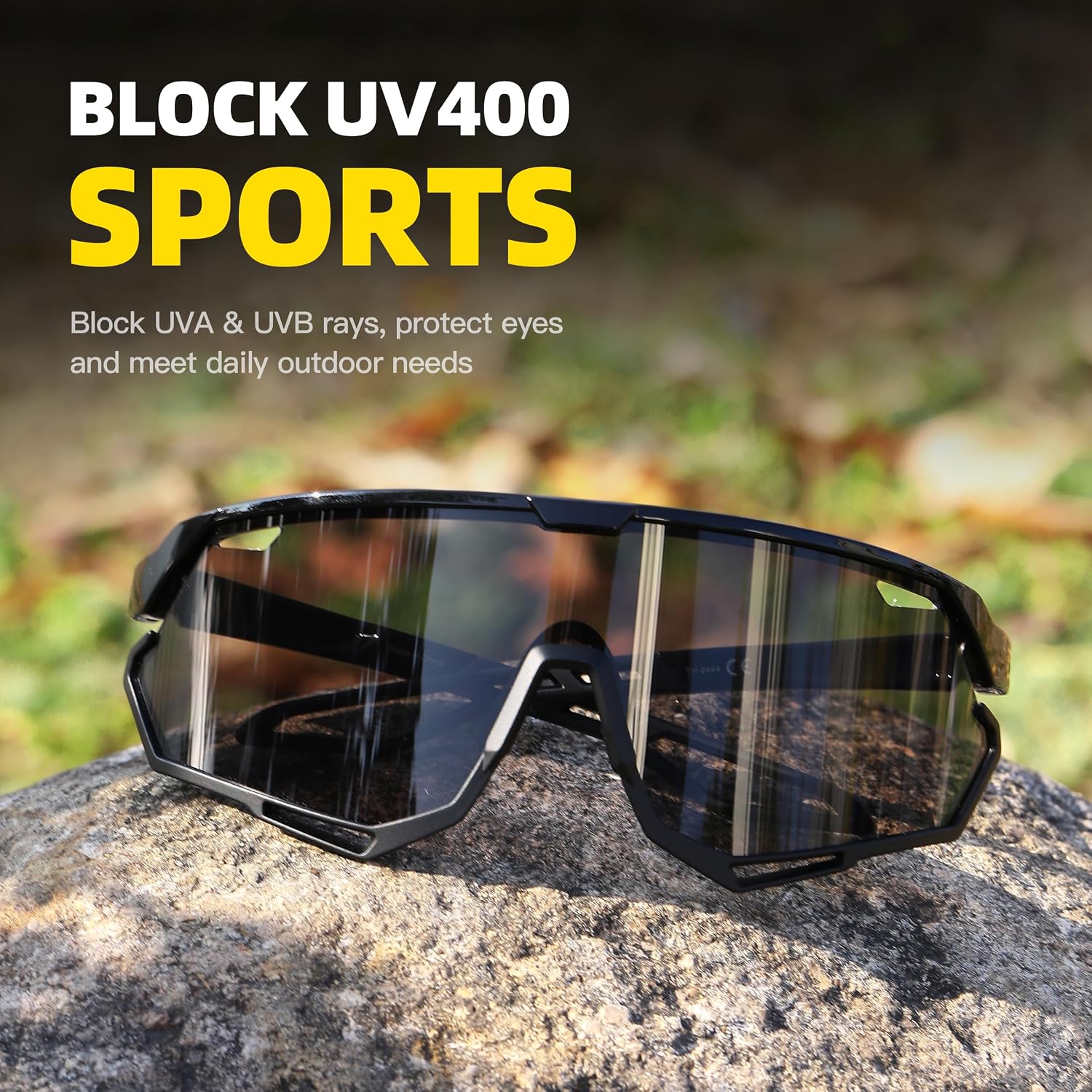 Detalle de SINSPORT eyewear Occhiali sportivi: protezione UV400 per ciclismo, guida e attività all’aperto