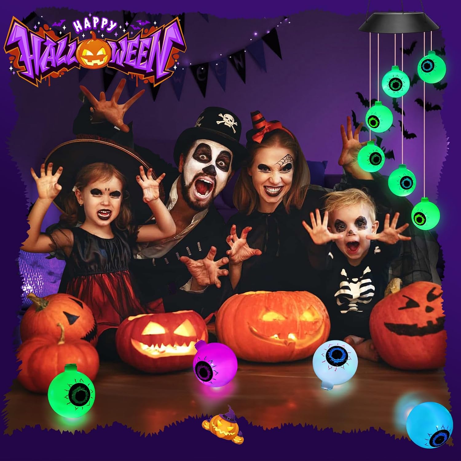Detalle de Winzwon Solar Halloween Eyeball Lights
