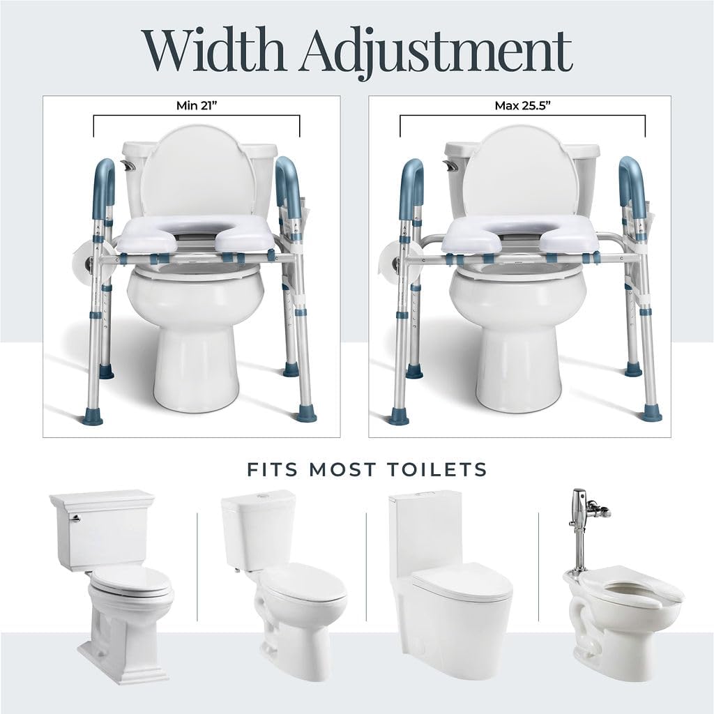 Detalle 2 de Medical king 7146 Toilet Seat Riser, Adjustable Height and Width, 400 lb