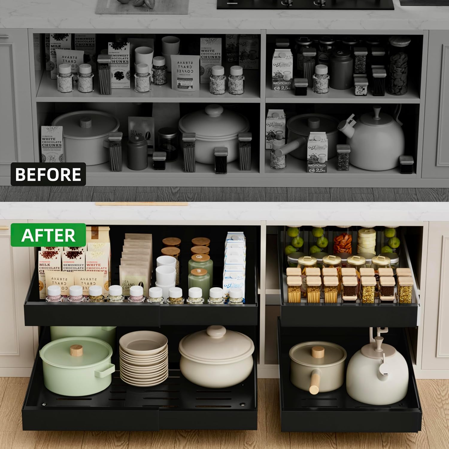 Thumbnail 2 de PAKETA Pull Out Cabinet Organizer 21" 🗄