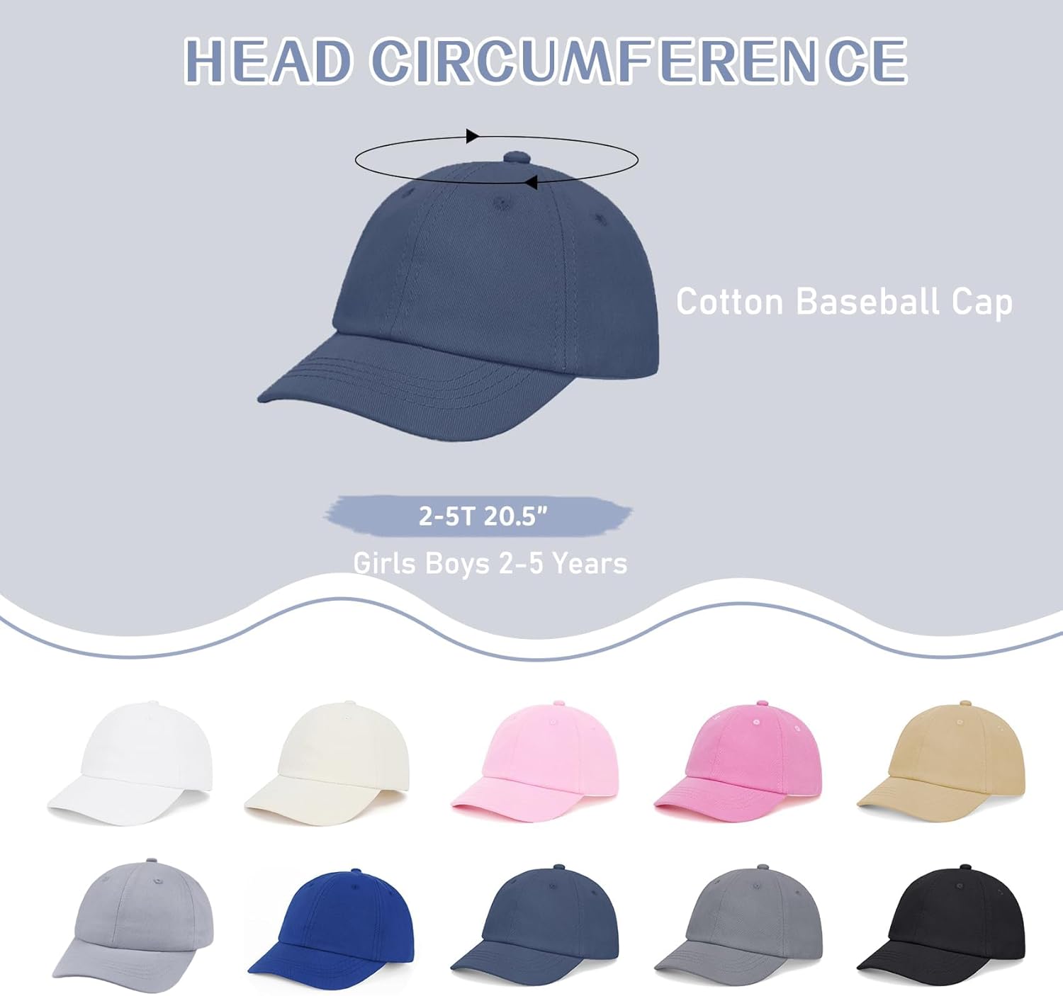 Thumbnail 2 de iEasey Kids Plain Cotton Baseball Cap 2-6 Years – Sun Protection and Comfort