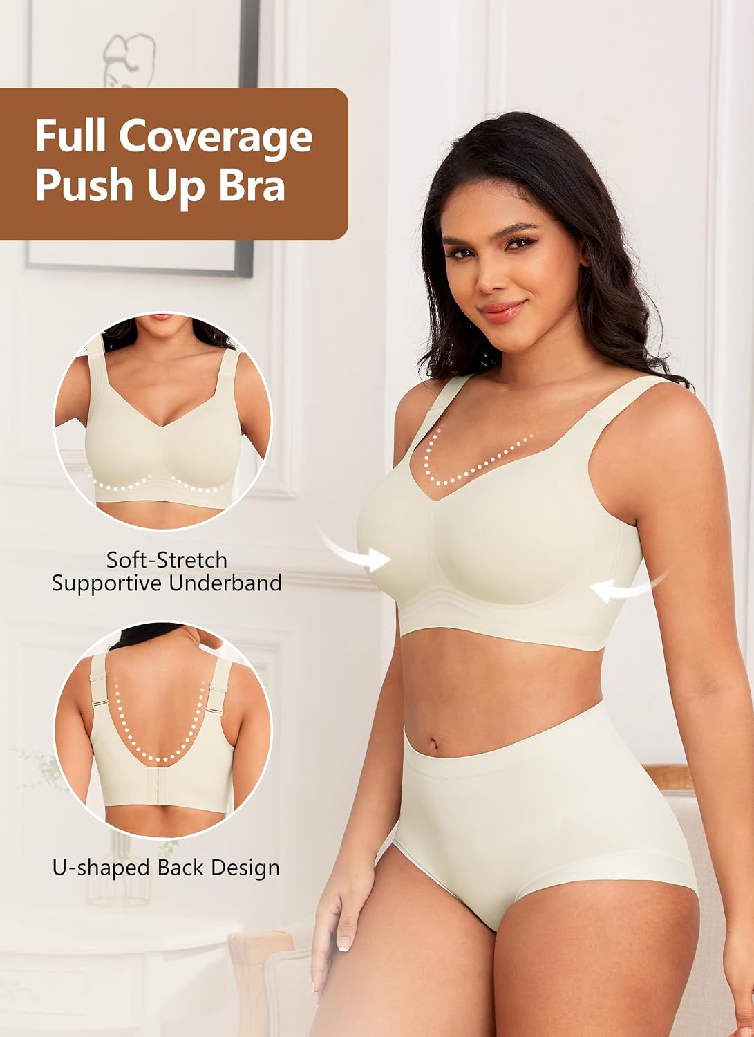 Detalle 1 de Xcutting Wirefree Padded Full Coverage Bra 4-row 🩲