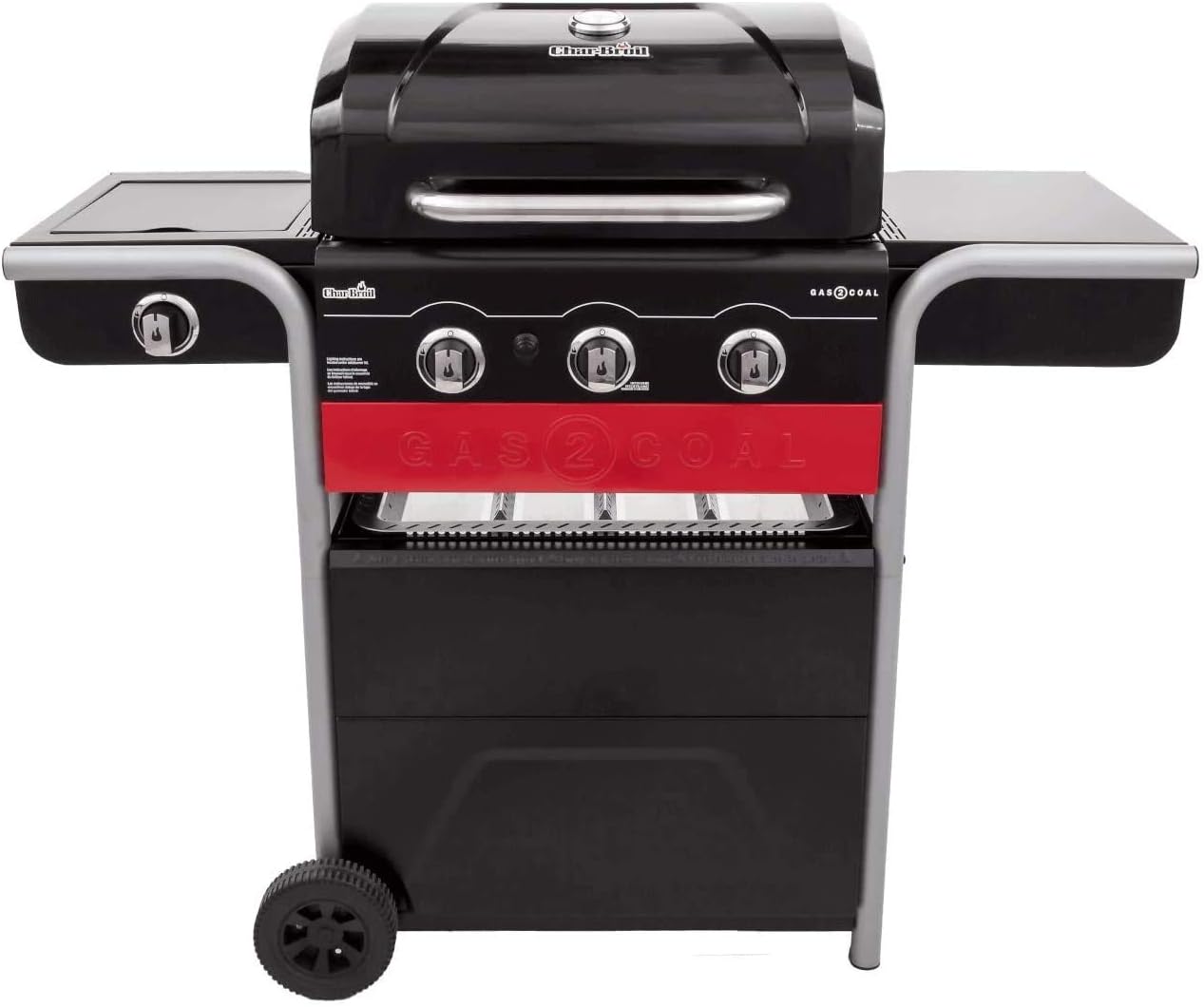 Detalle de Char-Broil Gas2Coal 330 Hybrid🔥 Barbacoa Híbrida a Gas y Carbón