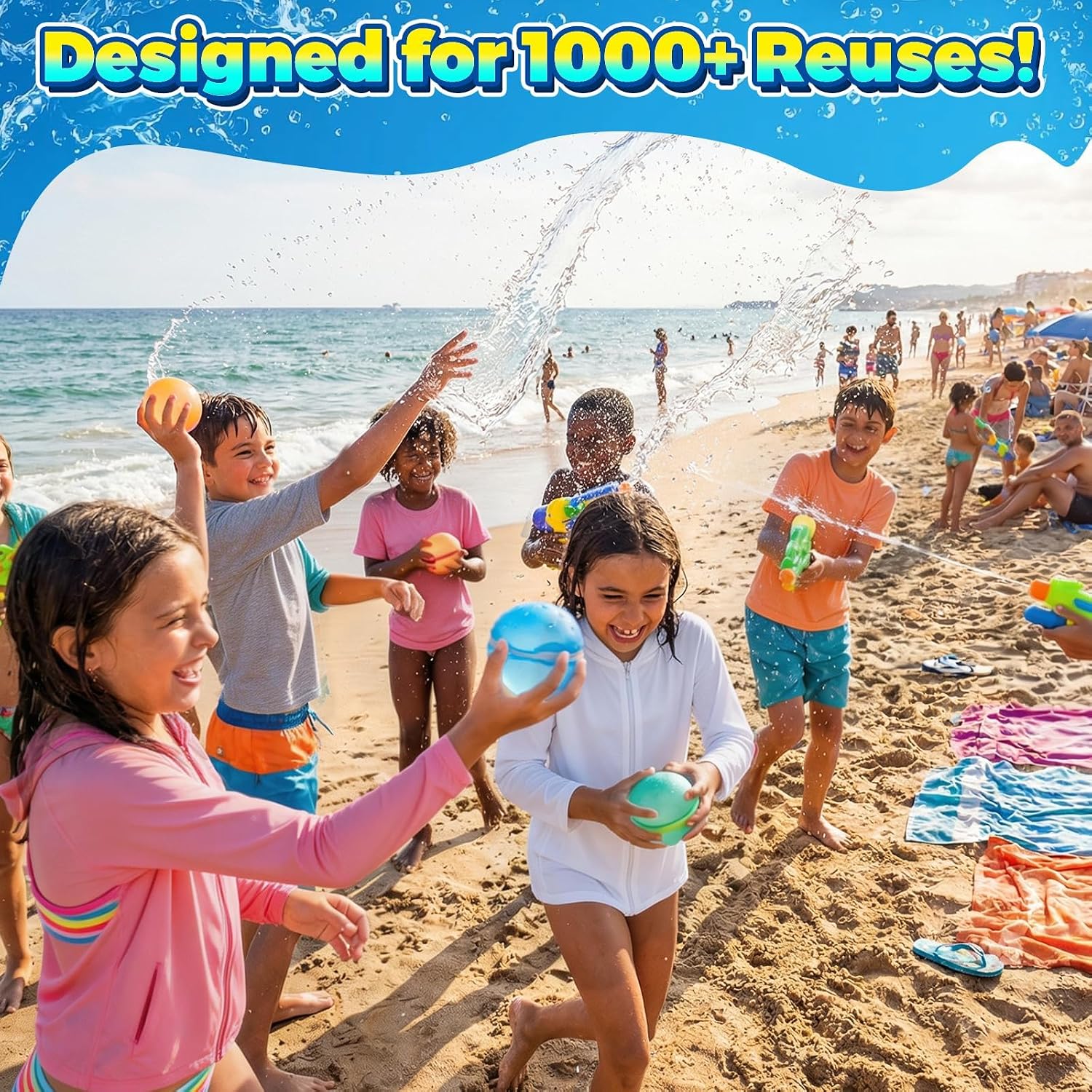 Detalle de Reusable Water Balloons, 12 Pcs Magnetic Splash Refill Balls