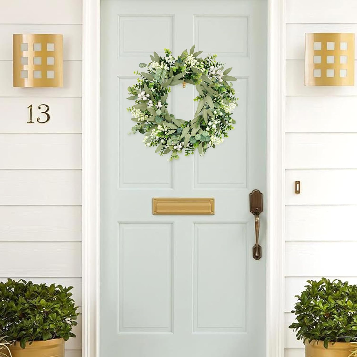 Thumbnail 4 de 50 cm eucalyptus door wreath for front door