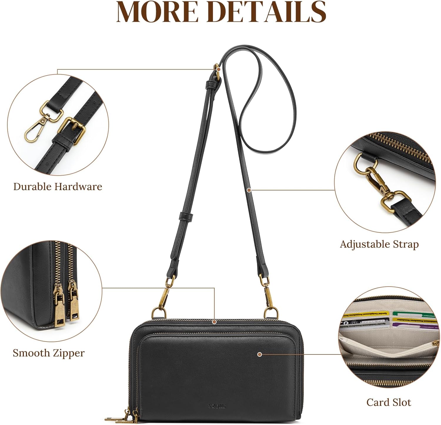 Thumbnail 5 de S-ZONE Faux Leather Women Crossbody Bag review