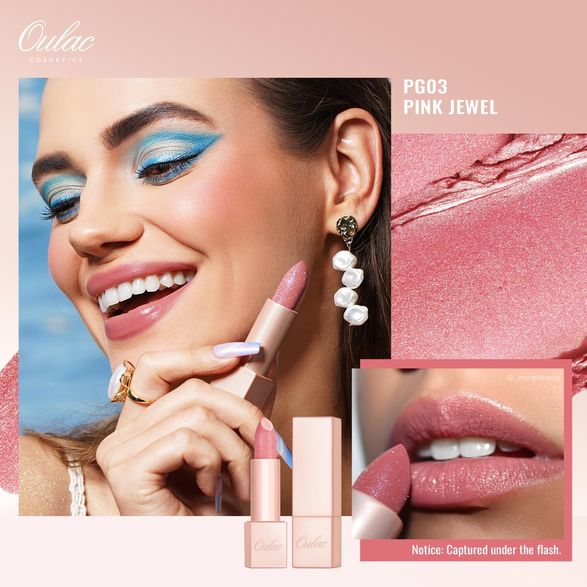 Detalle 2 de OULAC Rossetto Idratante 03 Pink Jewel 💄