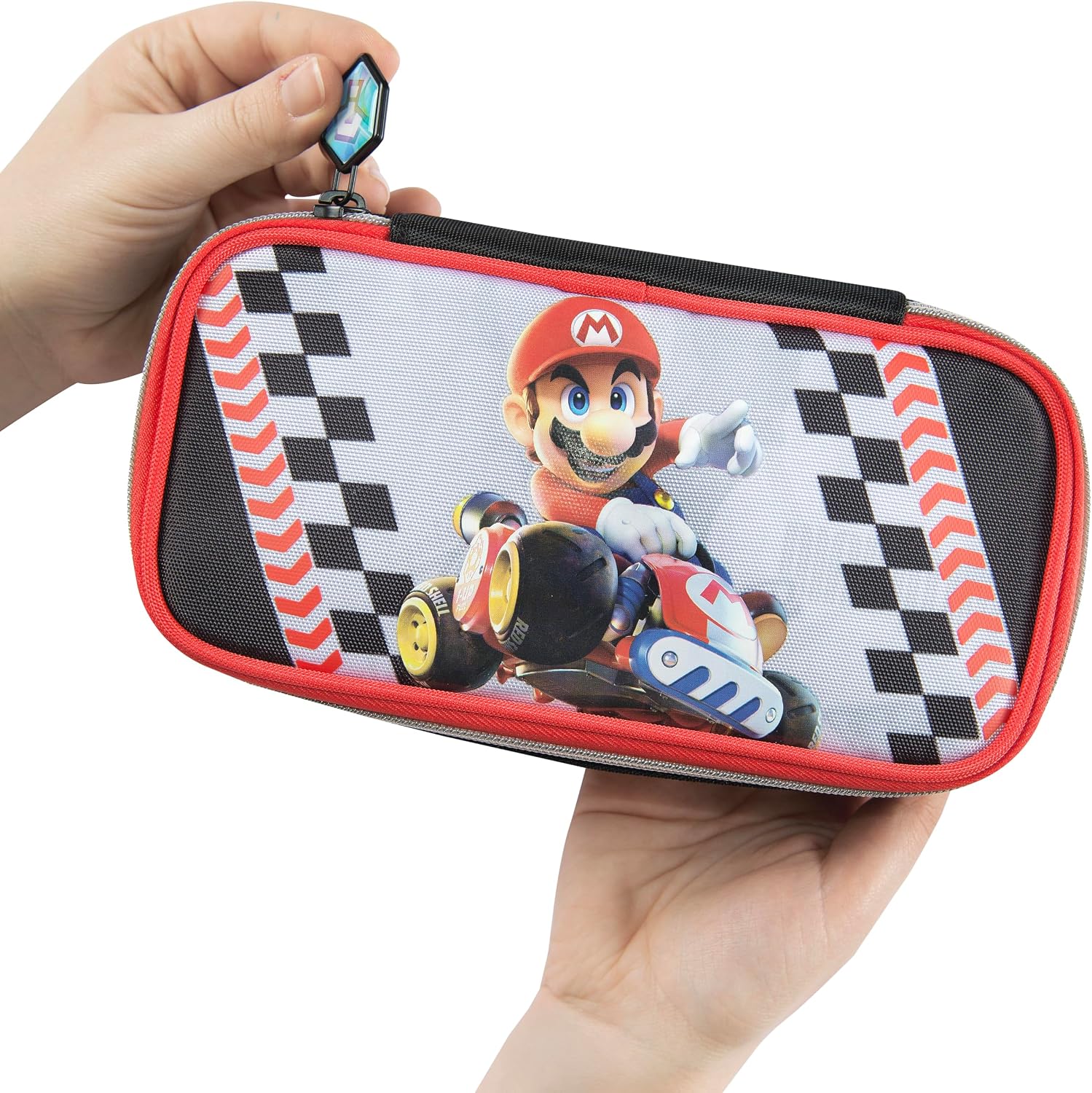 Detalle de MARIO KART Astuccio Scuola Ufficiale: ovale, chiusura a zip e divisorio interno