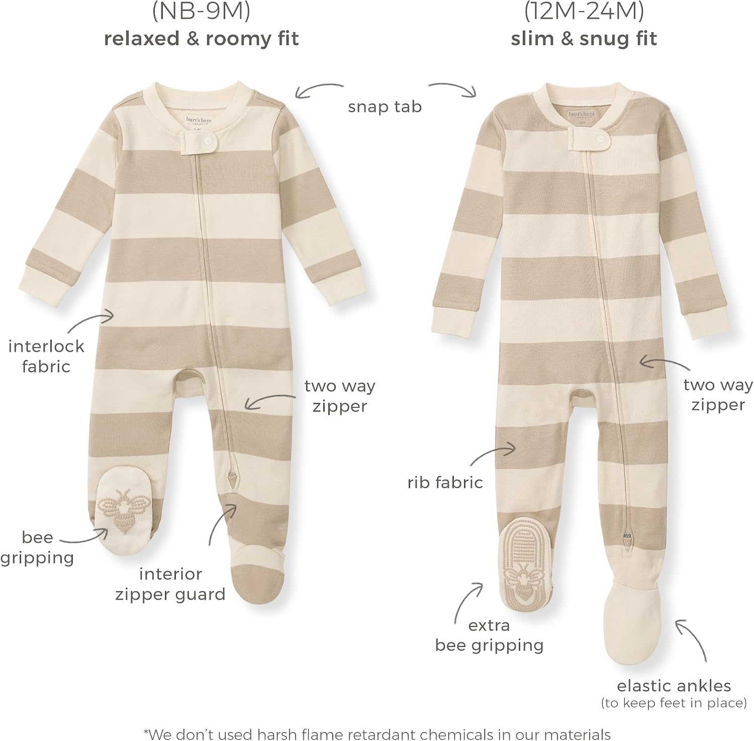 Detalle 1 de Burt's Bees Baby Sleeper PJs 100% Organic