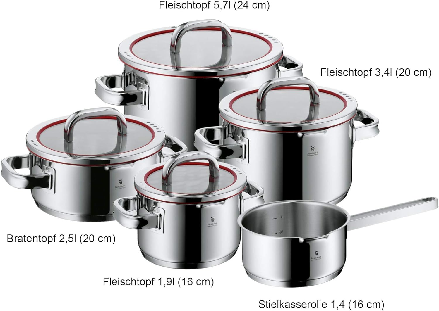 Thumbnail 3 de WMF Function 4 - Batería Cocina 5 Piezas 🍳 Inducción