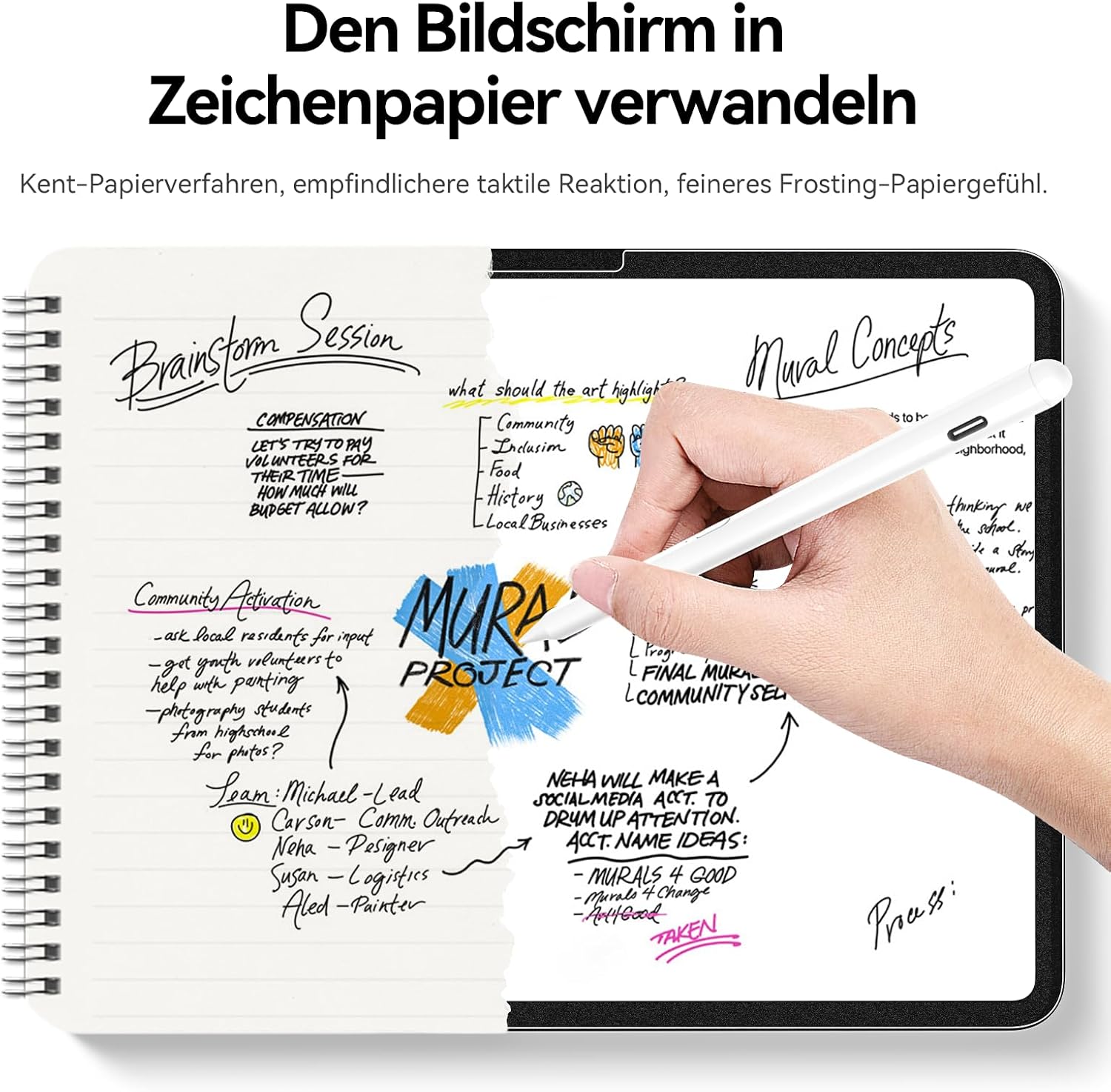 Thumbnail 1 de Protescreen 3er-Set Papierfolie für iPad Air 6/7/8 (13 Zoll) – matte Displayschutzfolie zum Zeichnen