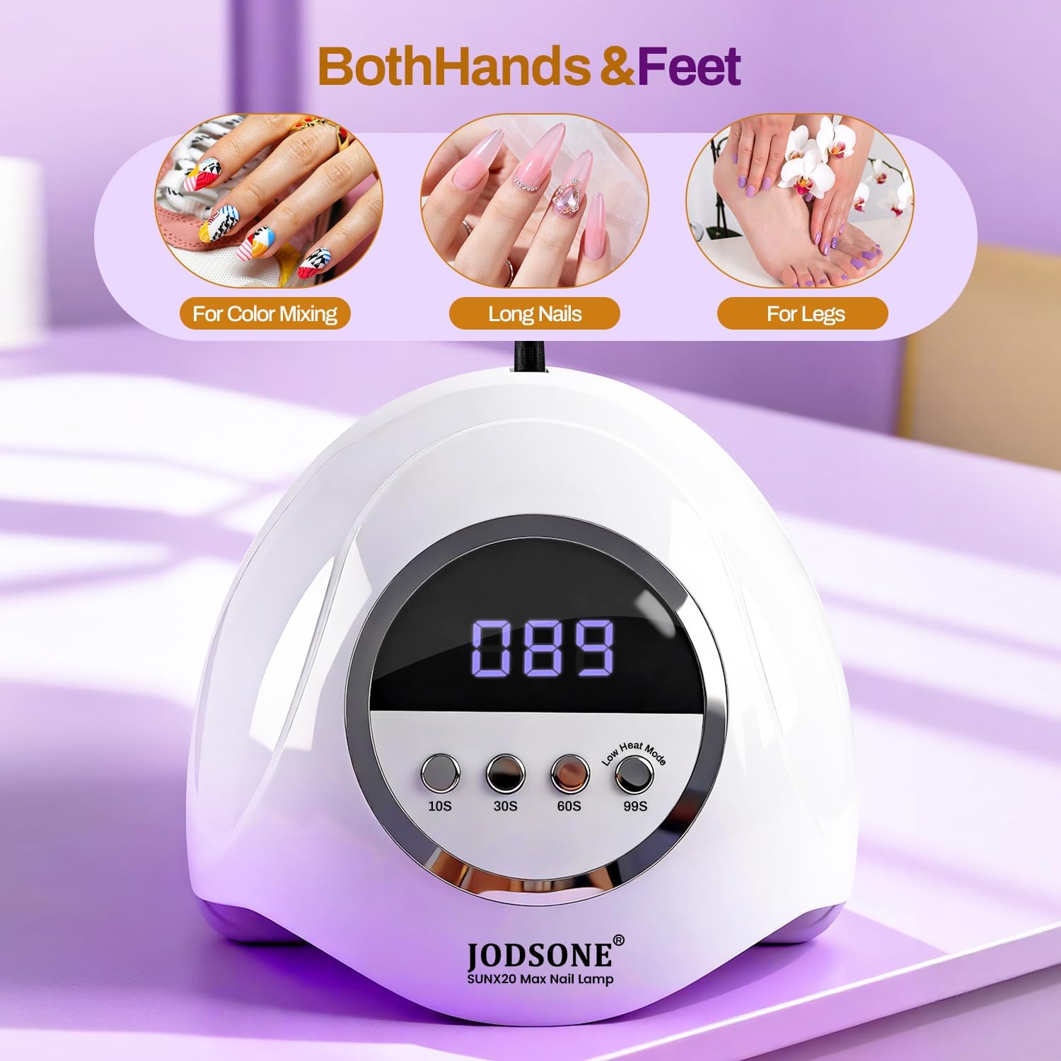 Thumbnail 6 de JODSONE Lámpara de Uñas Semipermanentes UV LED 320W con 72 LEDs y sensor automático