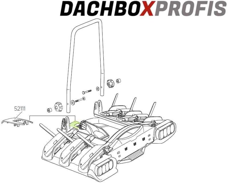 Detalle de THULE Coperchio in plastica EUROWAY G2/G6 EASYFO: copertura durevole per accessori bici