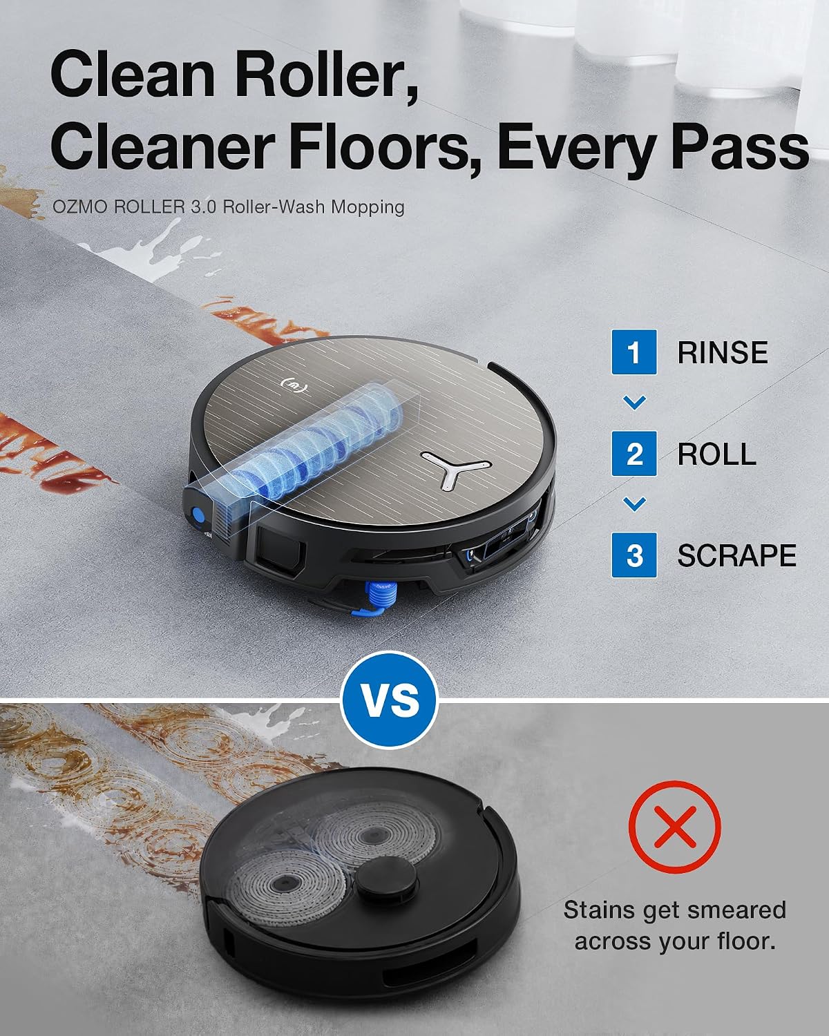 Detalle de ECOVACS DEEBOT X12S OmniCyclone Robot Vacuum & Mop with OZMO Roller 3.0