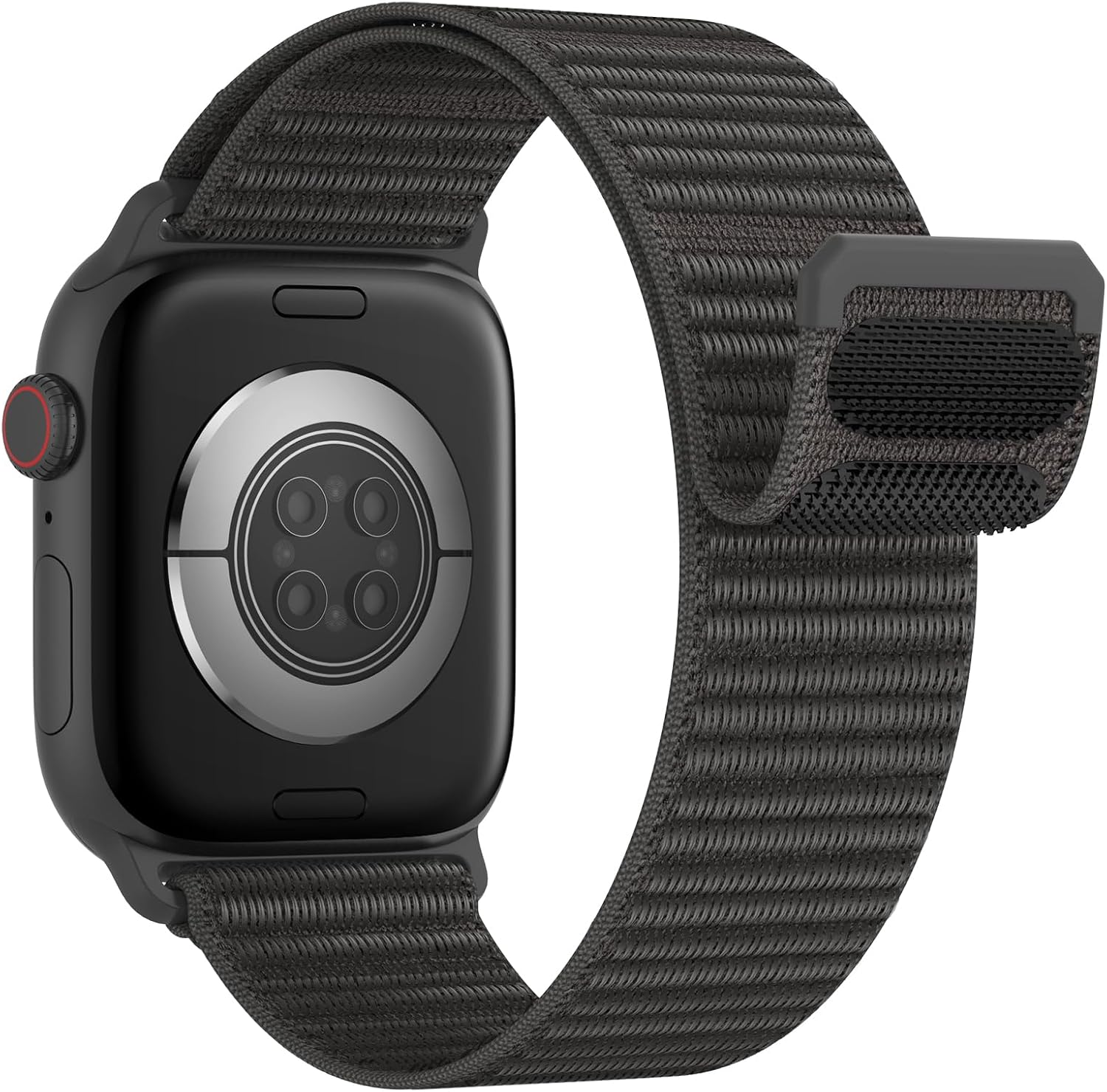 Detalle de JNN Nylon Sport Loop Apple Watch Band, Recycled Nylon, Adjustable Hook-and-Loop