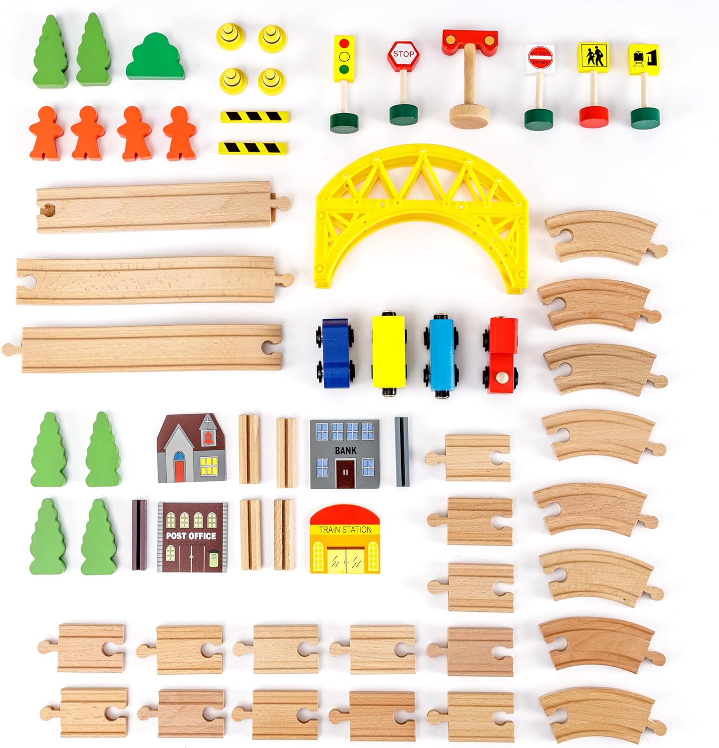 Thumbnail 3 de Baroni Toys trenino in legno 60 pezzi