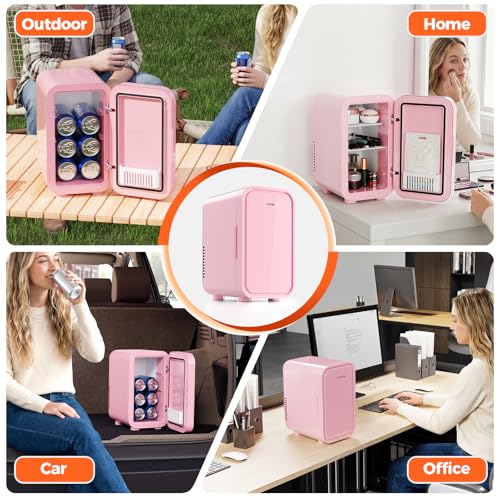Thumbnail 8 de YASHE Mini Fridge 6 Litre / 8 Can Portable Thermoelectric Cooler (Pink)